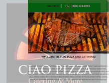 Tablet Screenshot of ciaopizzaandcatering.com